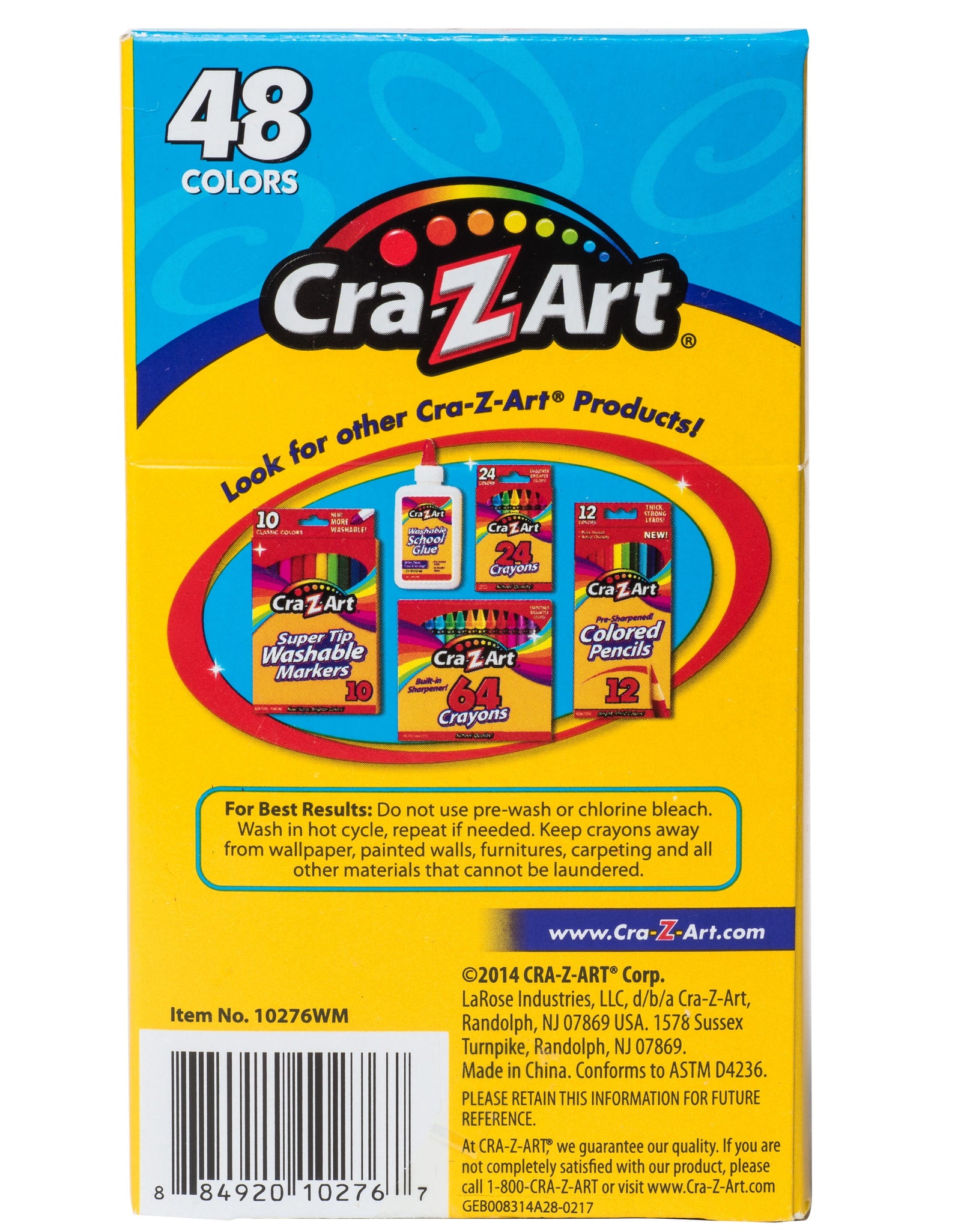 48 Count Multicolor Washable Crayon, Children to Adult, Back to School Supplies