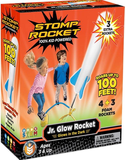 Load image into Gallery viewer, The Original  Jr. Glow Rocket and Rocket Refill Pack, 7 Rockets and Toy Rocket Launcher - Outdoor Rocket Toy Gift for Boys and Girls Ages 3 Years and Up
