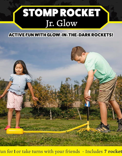 Load image into Gallery viewer, The Original  Jr. Glow Rocket and Rocket Refill Pack, 7 Rockets and Toy Rocket Launcher - Outdoor Rocket Toy Gift for Boys and Girls Ages 3 Years and Up
