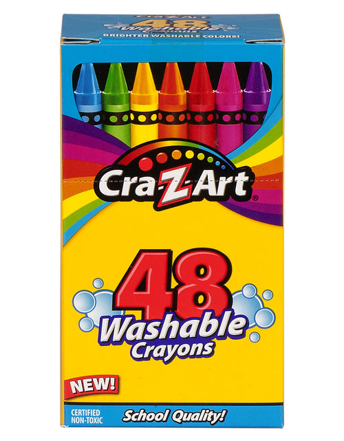 Load image into Gallery viewer, 48 Count Multicolor Washable Crayon, Children to Adult, Back to School Supplies
