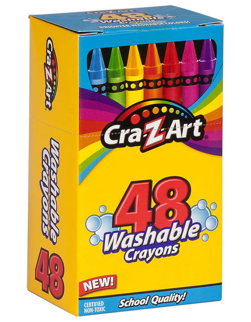 Load image into Gallery viewer, 48 Count Multicolor Washable Crayon, Children to Adult, Back to School Supplies
