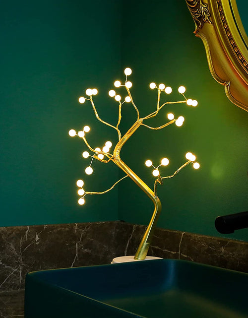 Load image into Gallery viewer, Sparkly Tree Lamp Table Top ,Fairy Lights Spirit Tree,Bonsai Tree Light, LED Tree Lamp,Twinkling Tree -Batteries/Usb Operated Fairy Light Tree Decoration for Room,Wedding,Bedroom,Gifts (36 LED Pearl)
